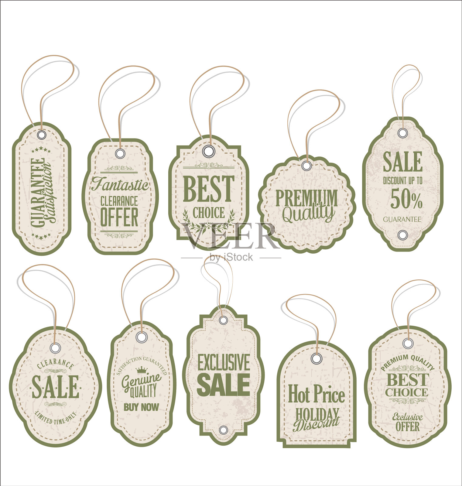 复古销售复古标签收集2设计元素图片