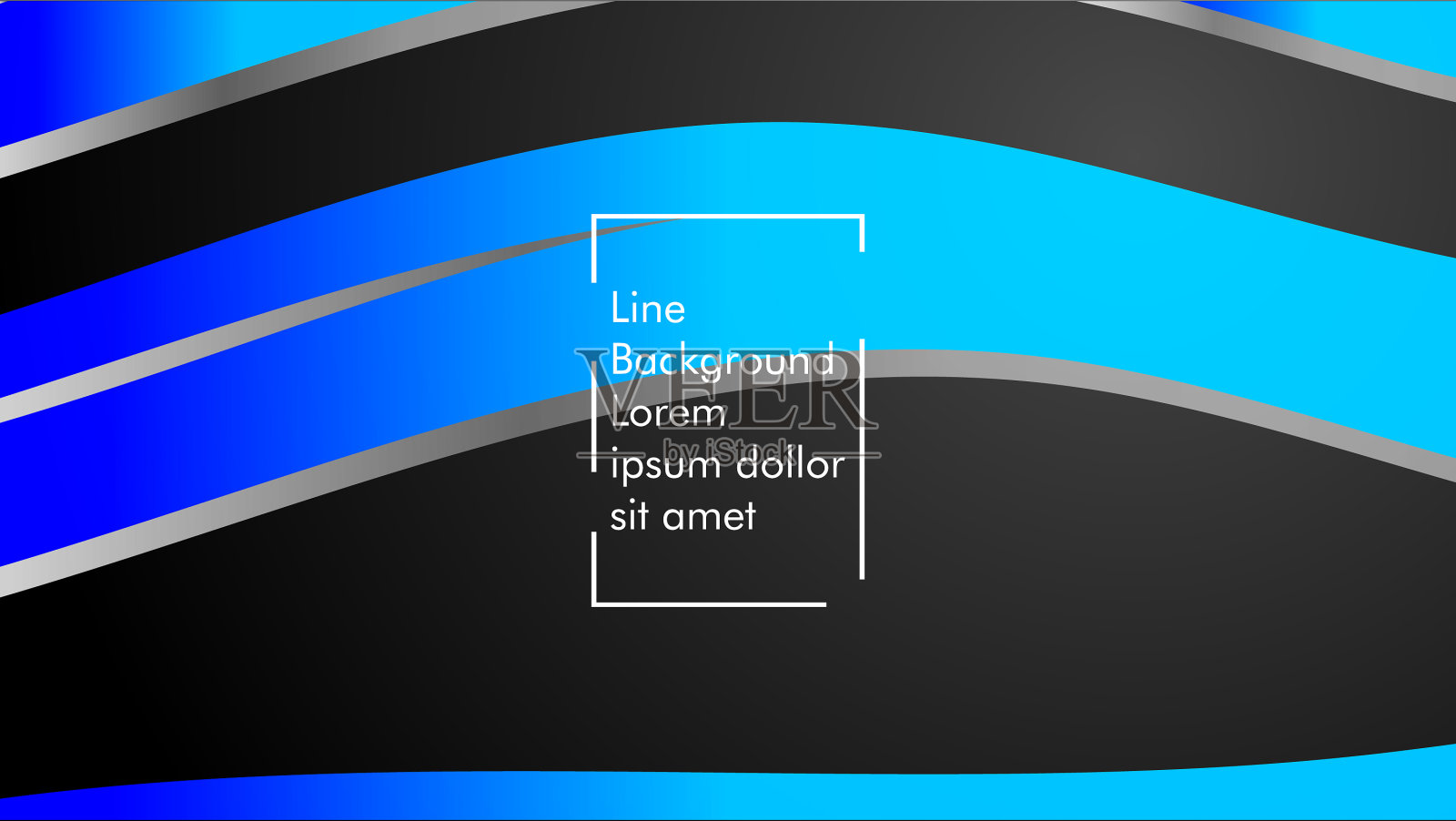 抽象的波背景与蓝色梯度插画图片素材