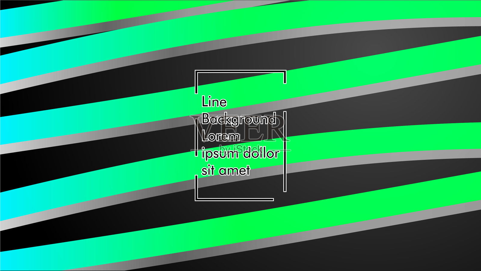 抽象的波浪背景与绿色梯度插画图片素材