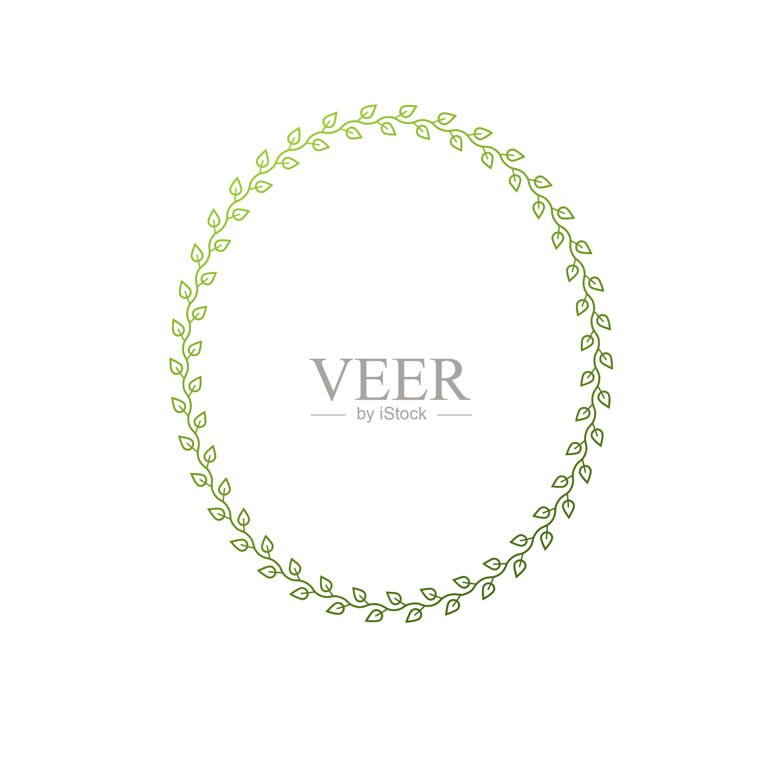 生态风格的复古圆框设计元素图片