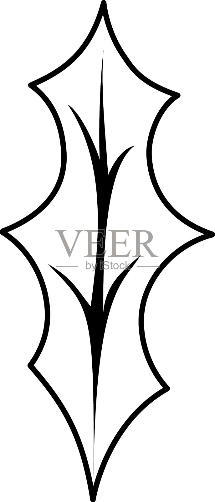 冬青的叶子上有浆果设计元素图片