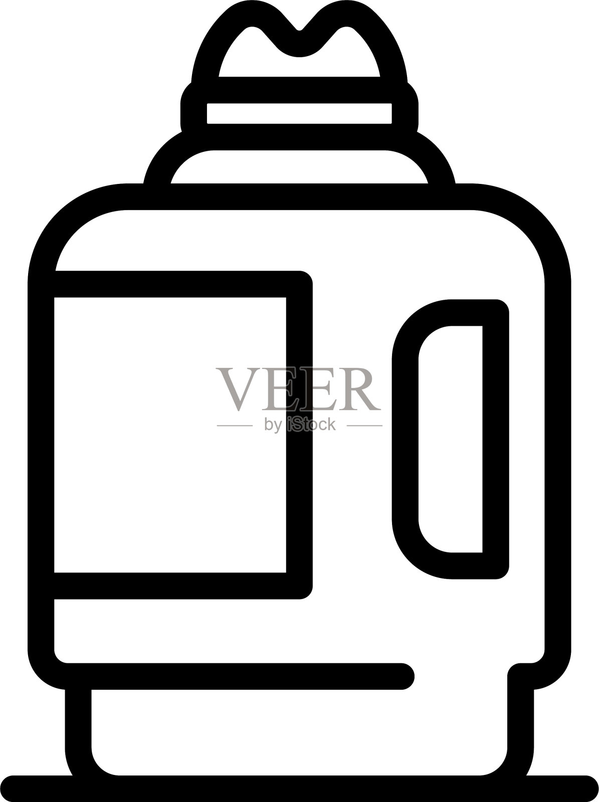 塑料瓶清洁图标轮廓风格图标素材