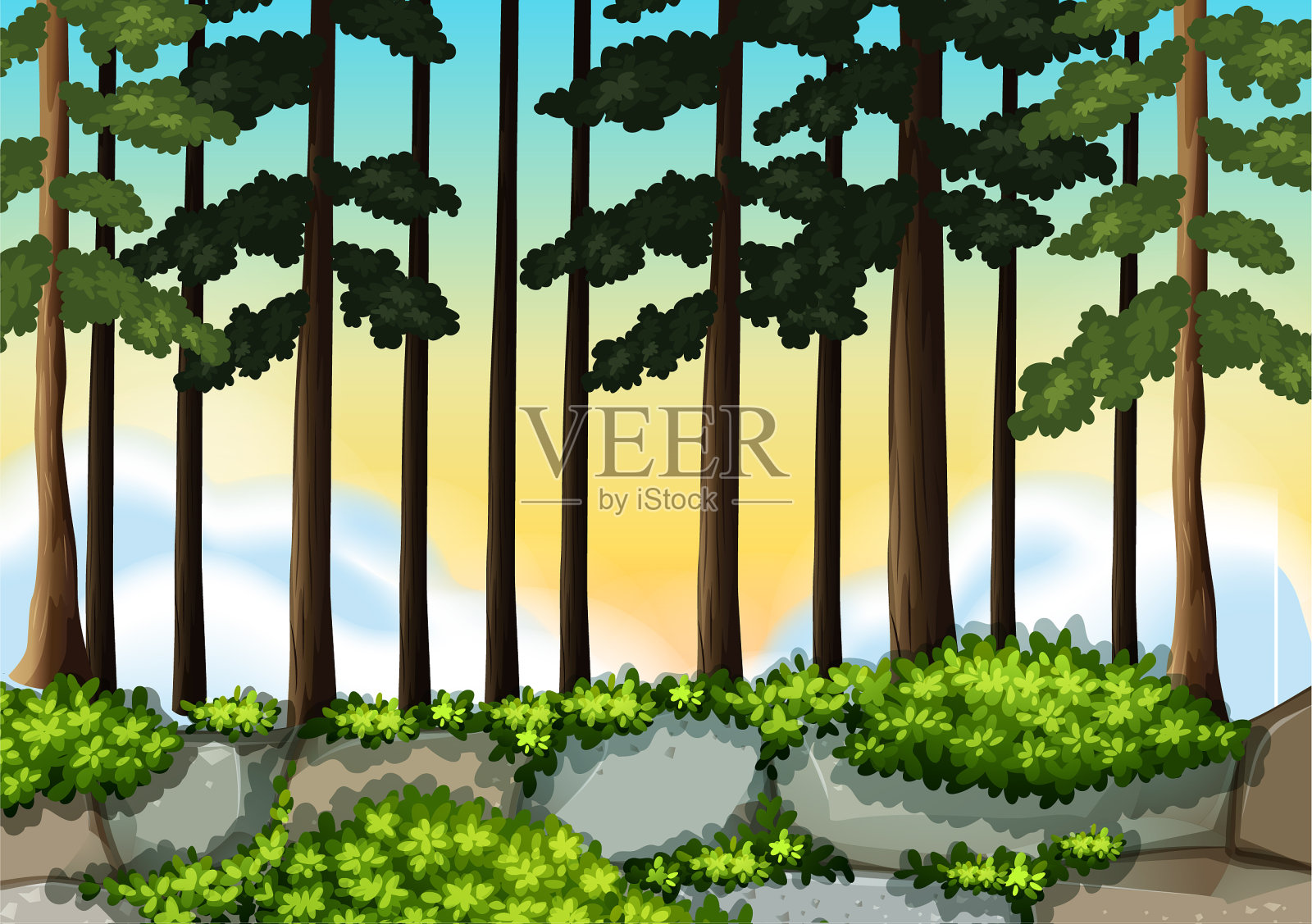 自然木材背景插画图片素材