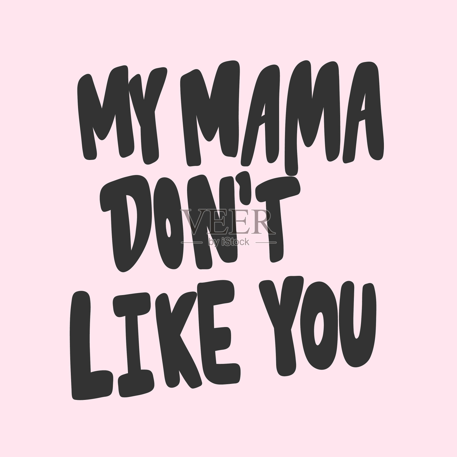 我妈妈不喜欢你在社交媒体上的表情插画图片素材