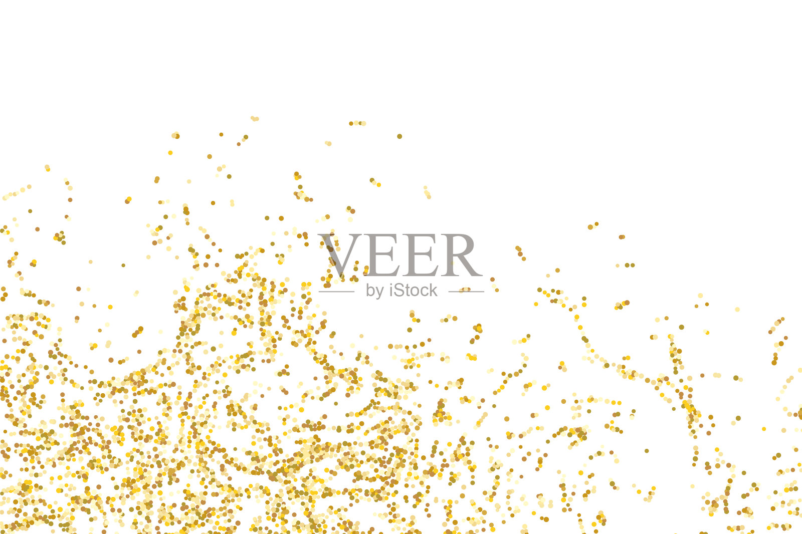 金色闪光纸屑插画图片素材