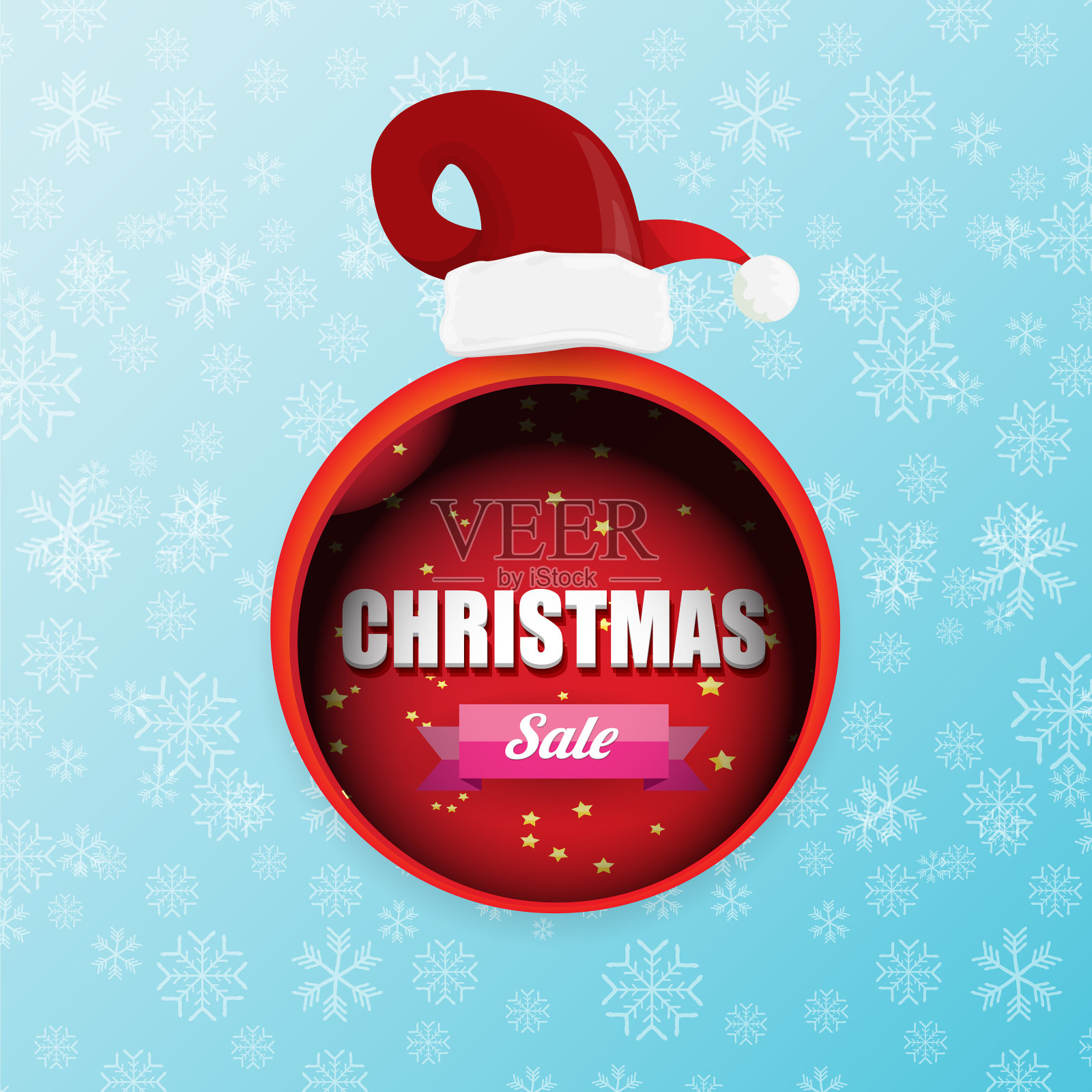 圣诞销售纸横幅或标签标签设计元素图片