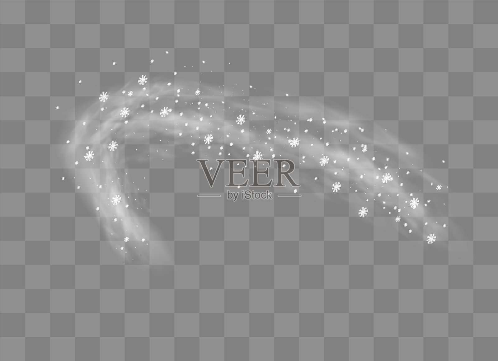 雪和风力插画图片素材