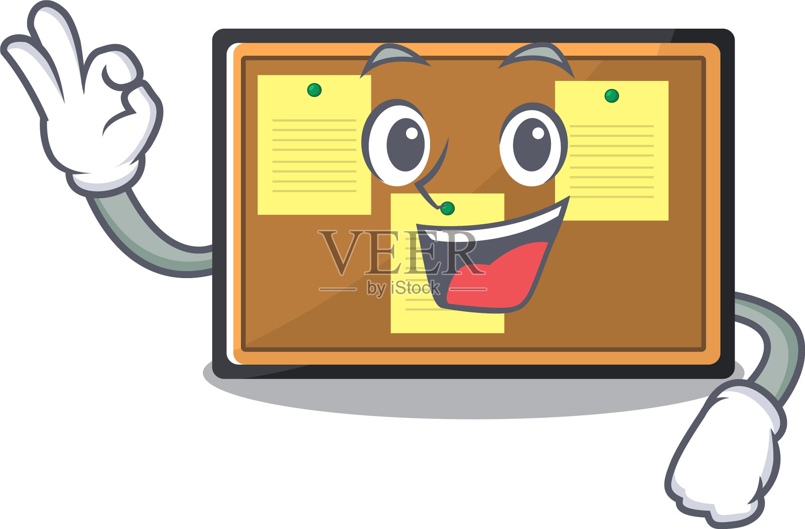 好吧，贴在公告板上的人物设计元素图片