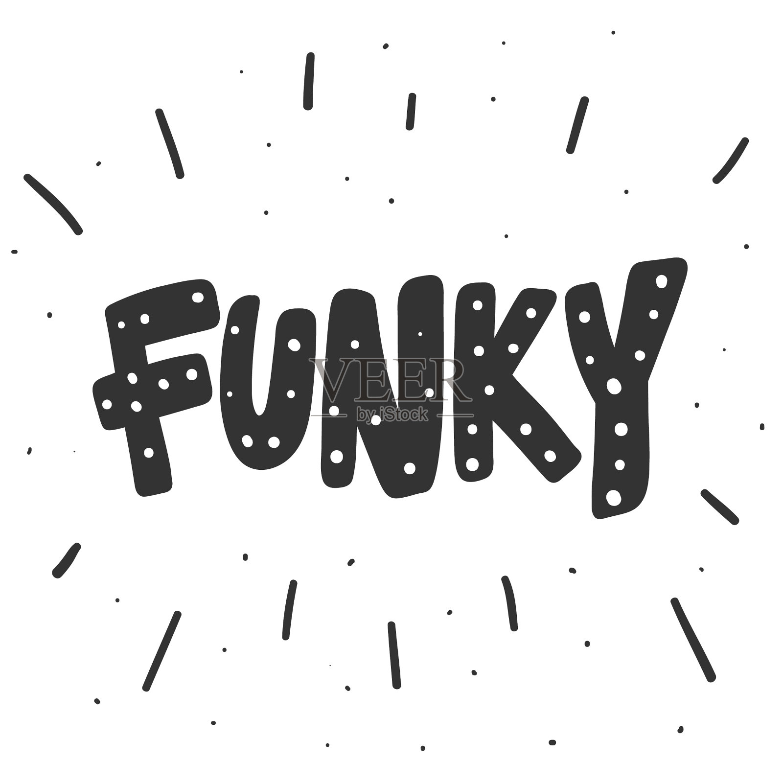 时髦的手绘贴纸插画图片素材