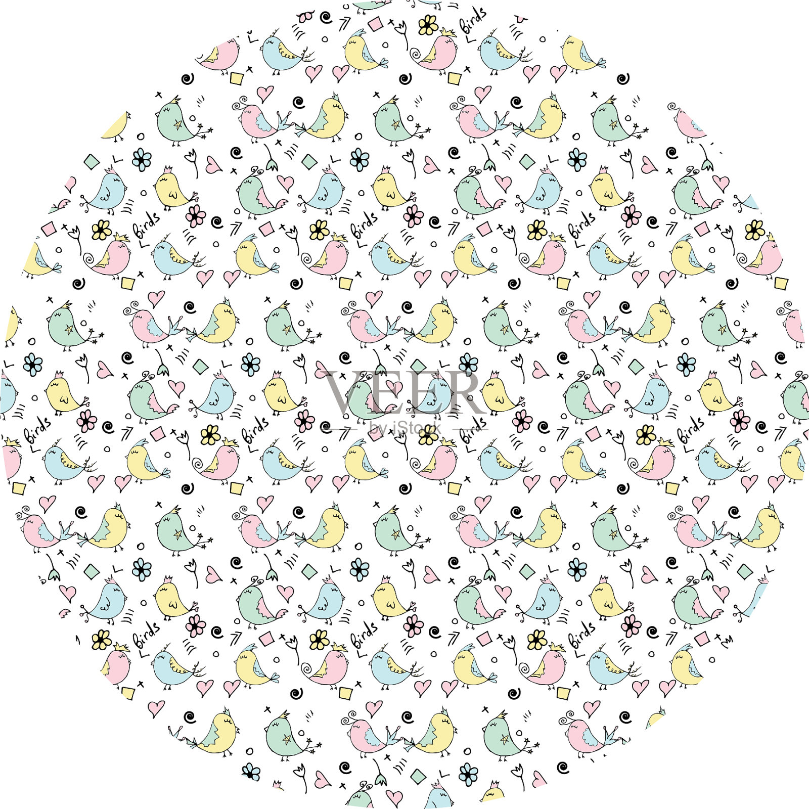 鸟插画图片素材