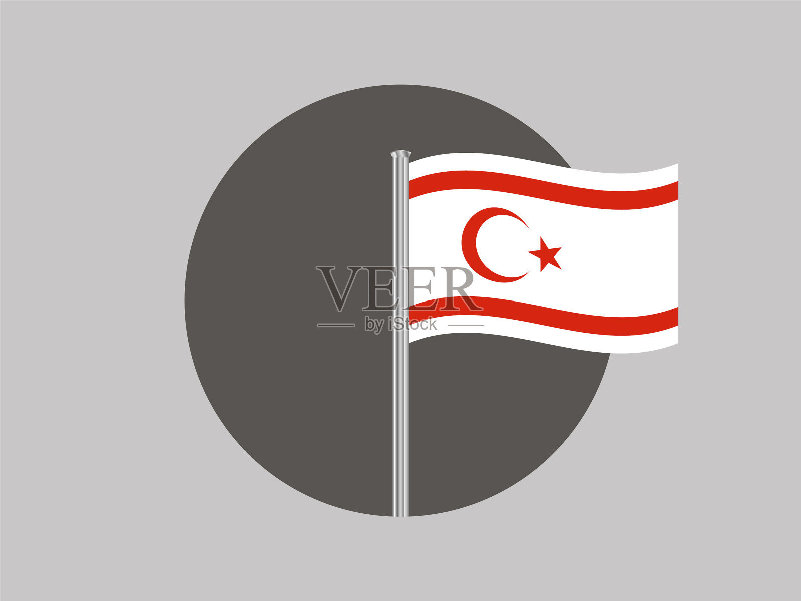 北塞浦路斯集插画图片素材