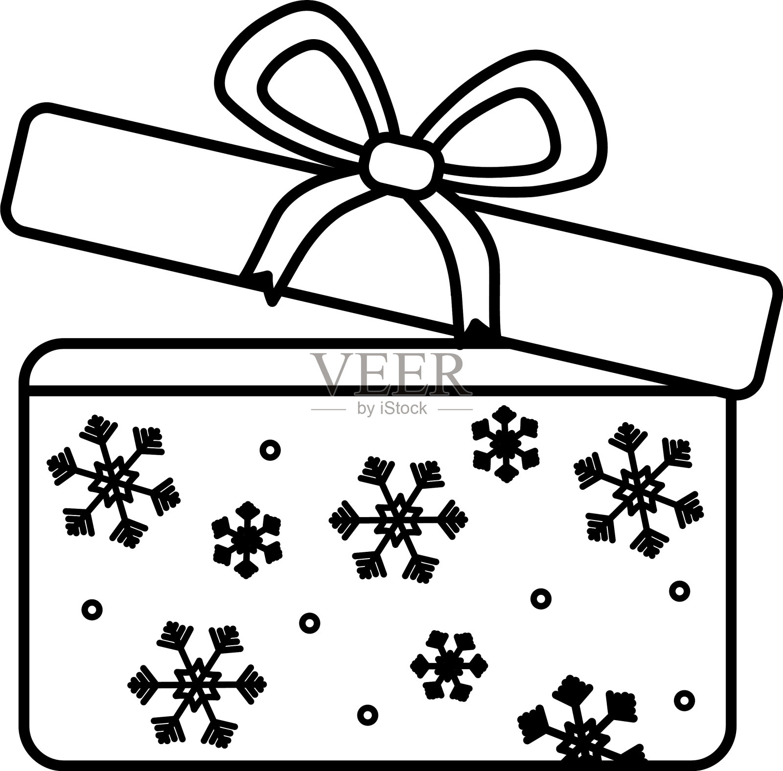 打开圆形礼盒庆祝圣诞快乐设计元素图片