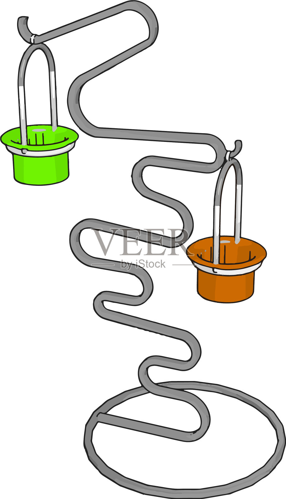 白色背景上的奇怪项目插画图片素材