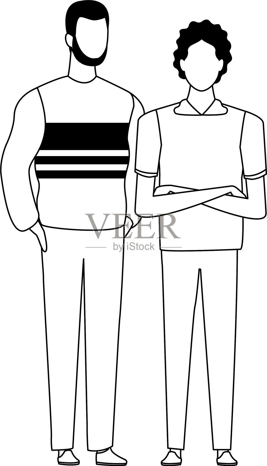 阿凡达的朋友是站着的偶像插画图片素材