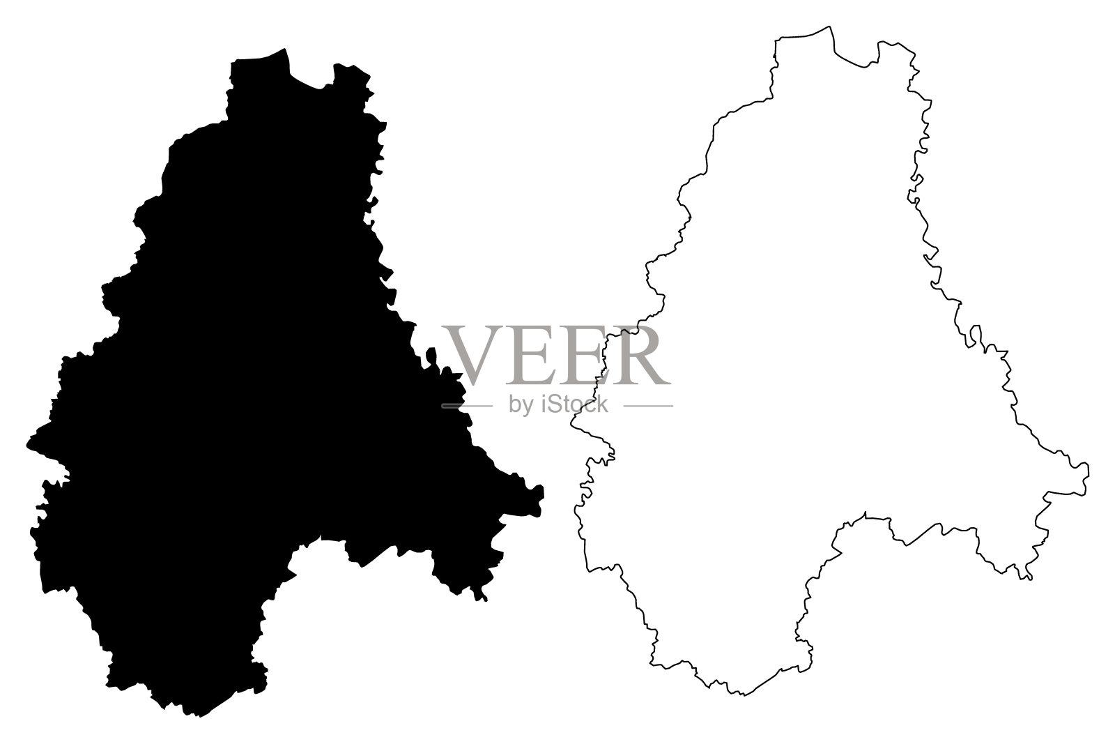 Diekirch区地图插画图片素材