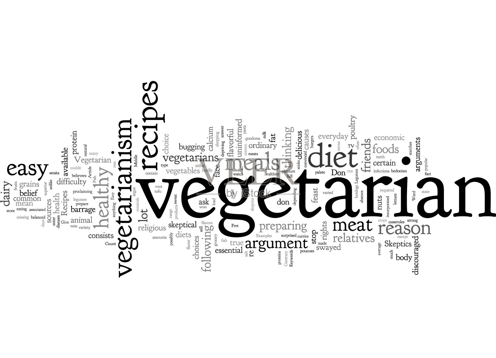 用简单的素食食谱来说服怀疑论者插画图片素材