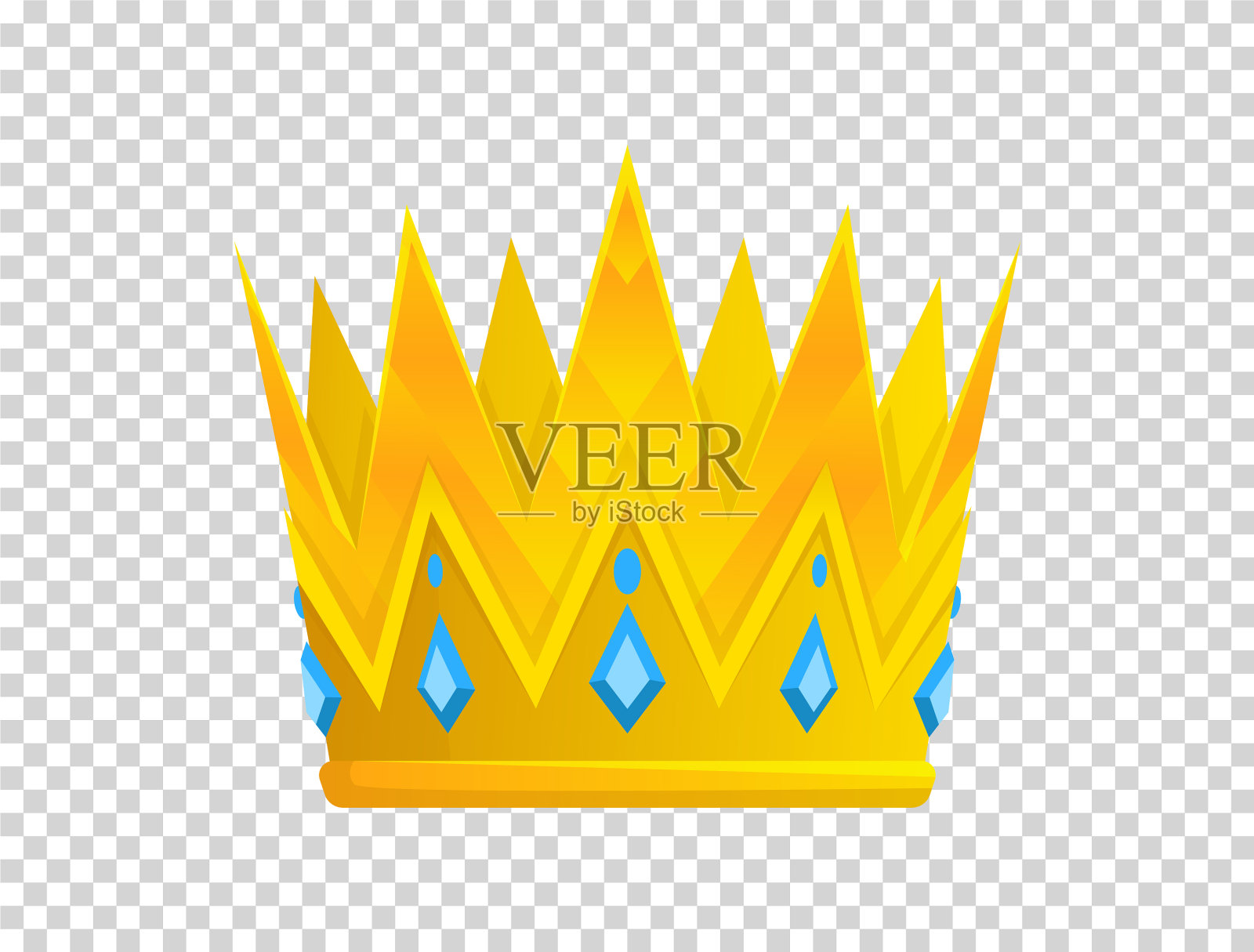 金冠图标皇冠奖的获奖者插画图片素材