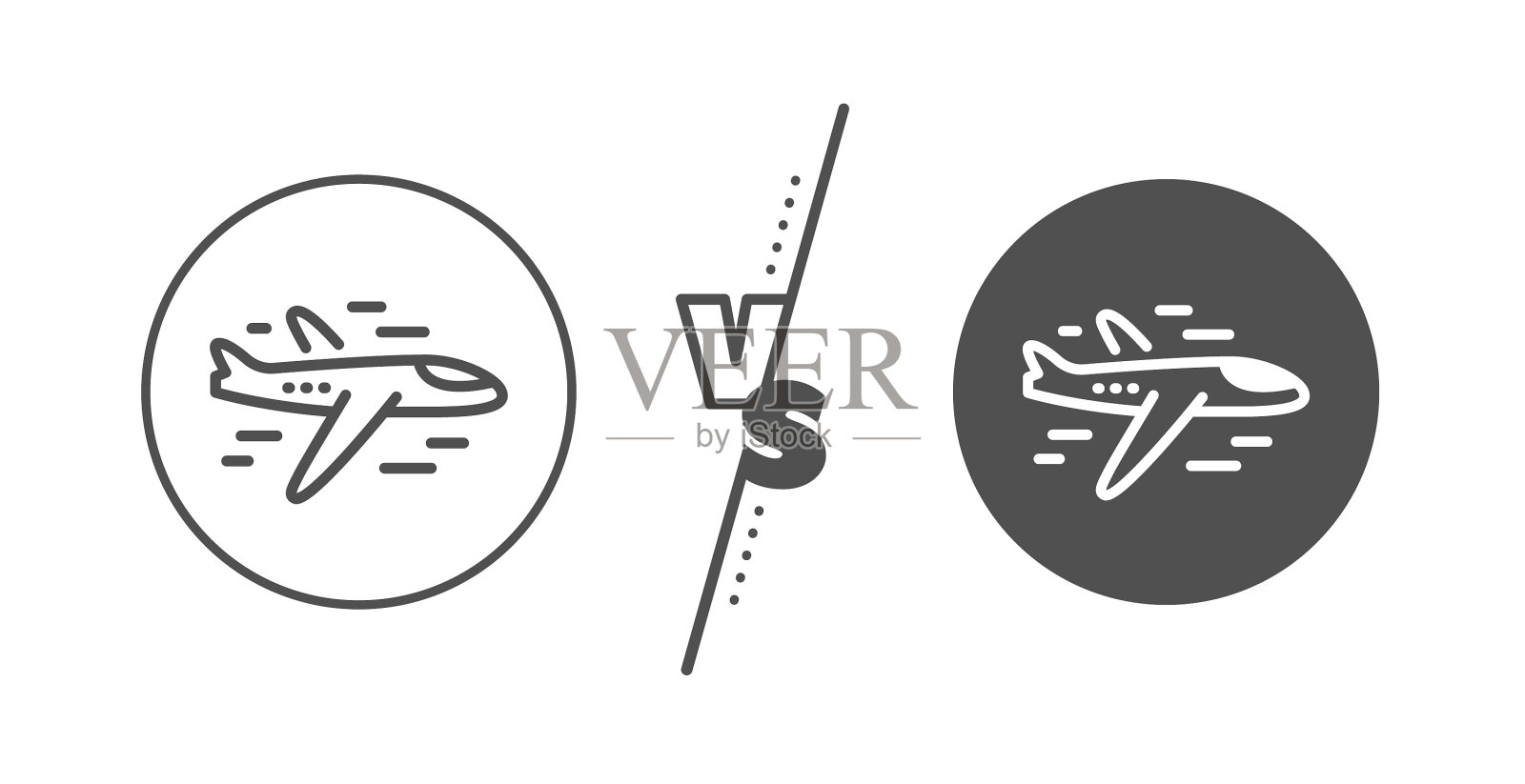 飞机航线图标飞机飞行运输标志图标素材