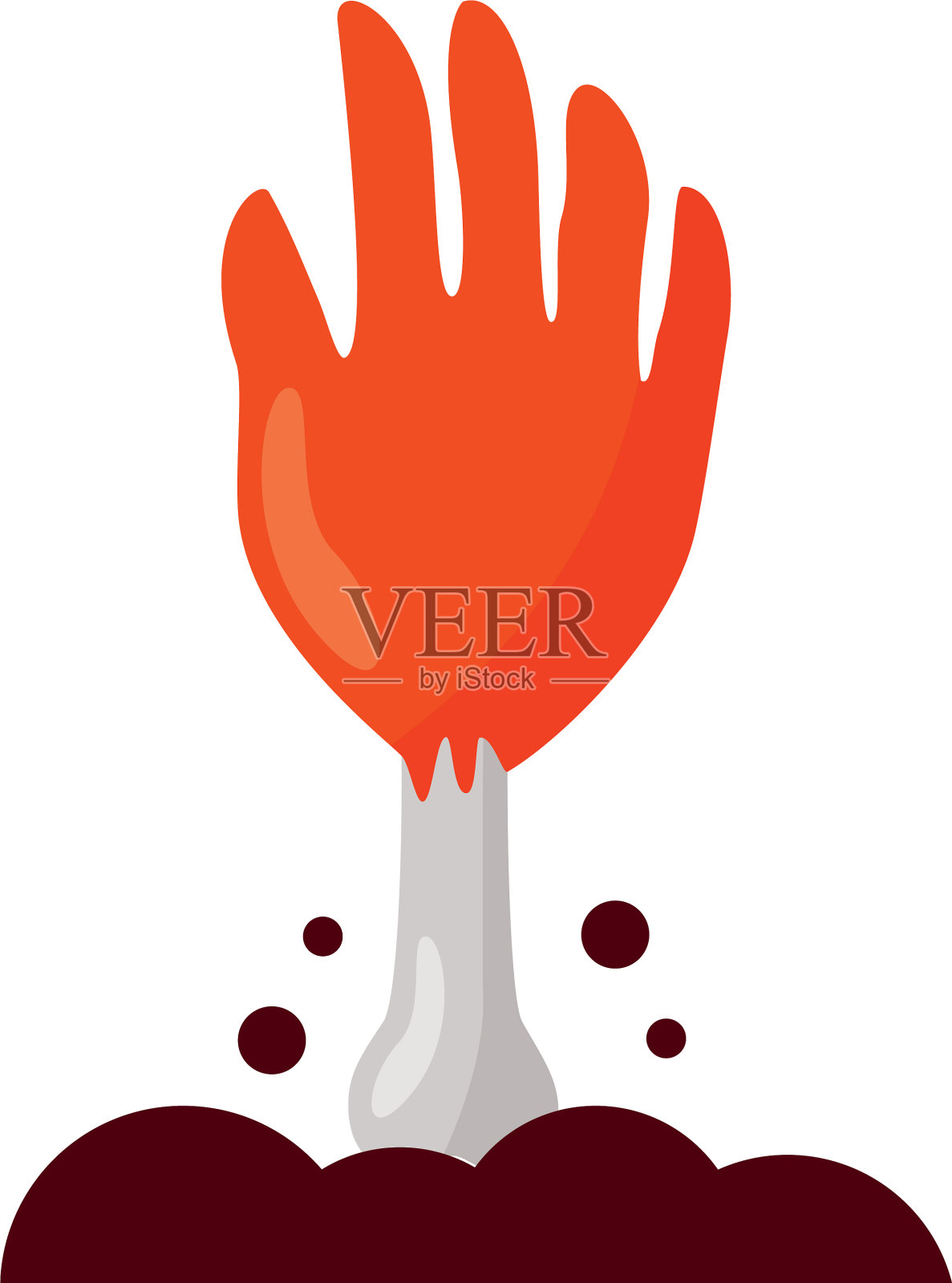 万圣节僵尸手出来地面设计元素图片