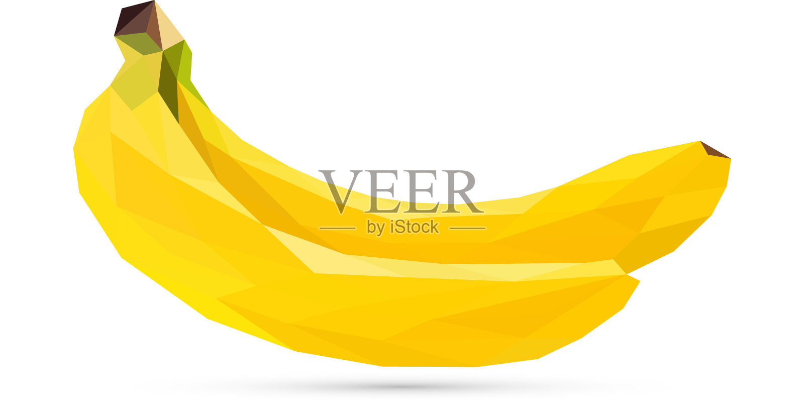 低聚香蕉插画图片素材