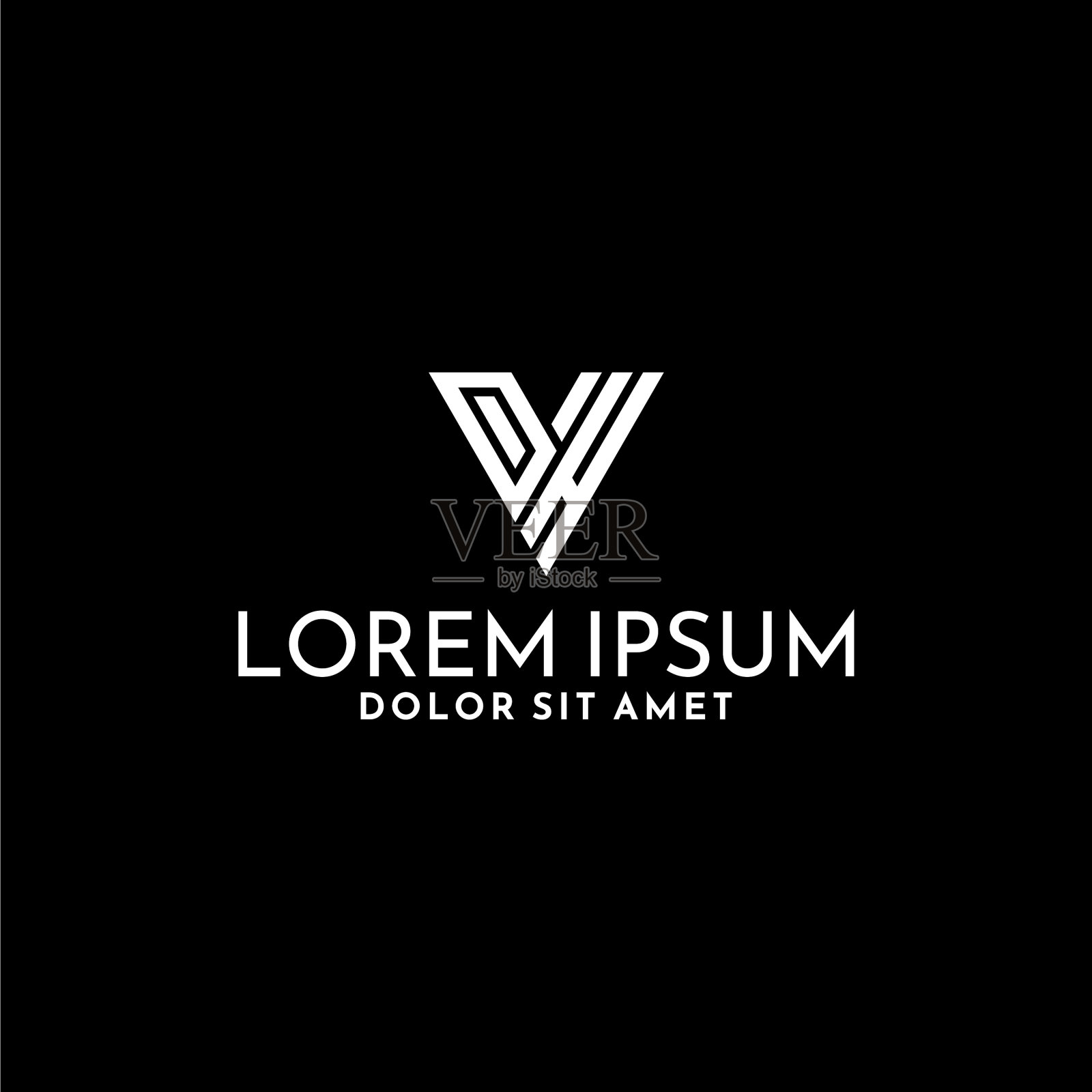 首字母d h标志模板与keystone插画图片素材