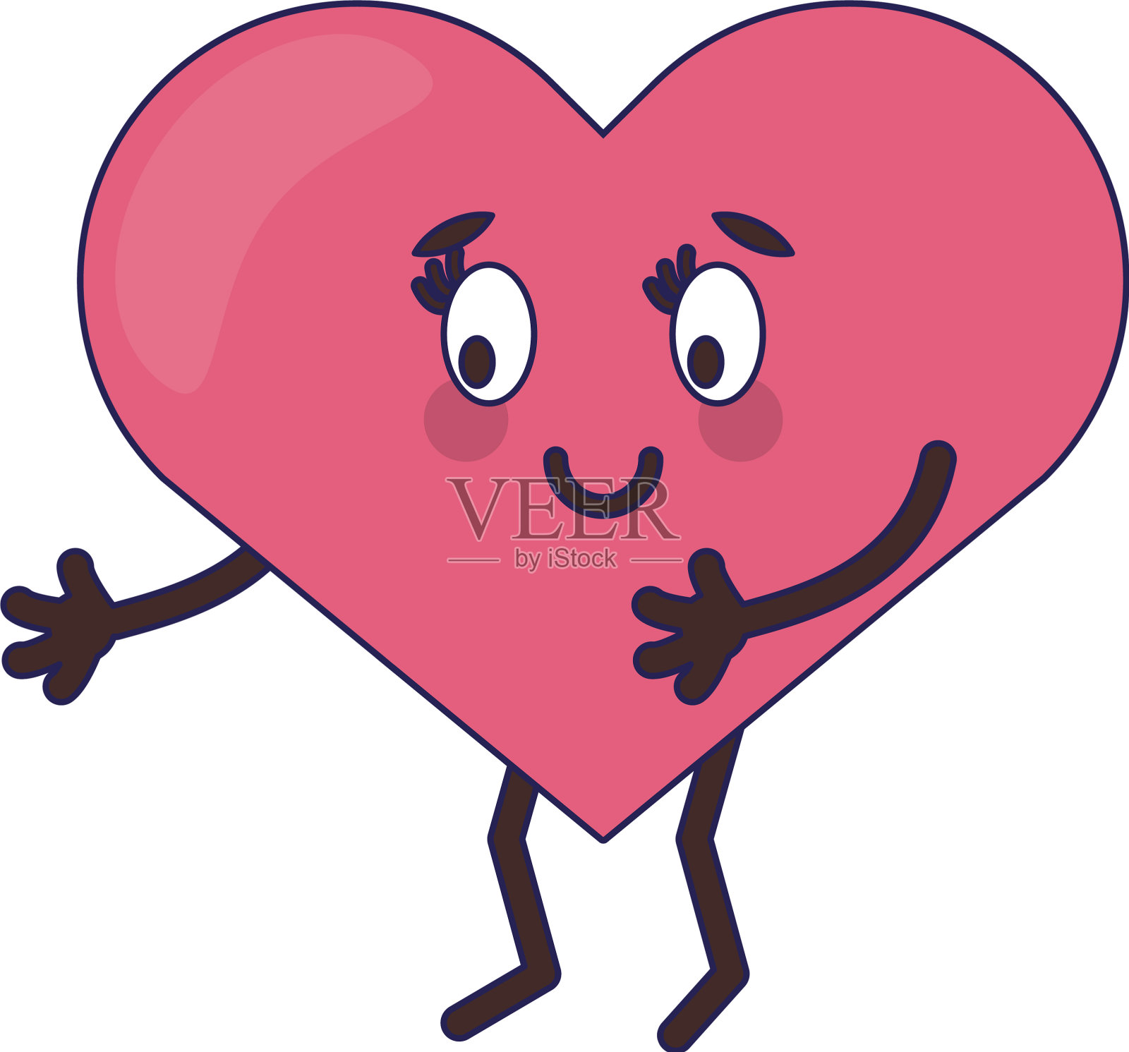 卡通可爱的心插画图片素材