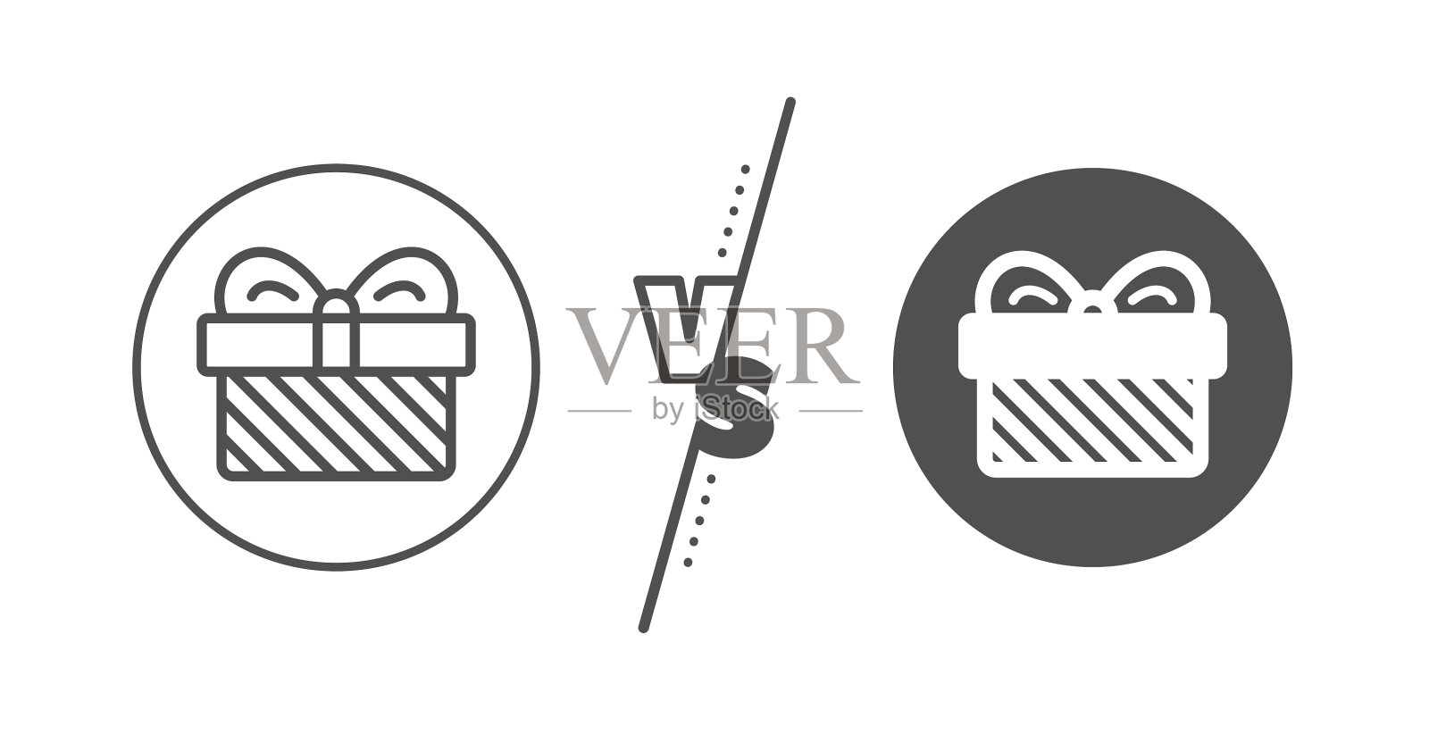 礼品盒系列图标圣诞或新年礼物图标素材