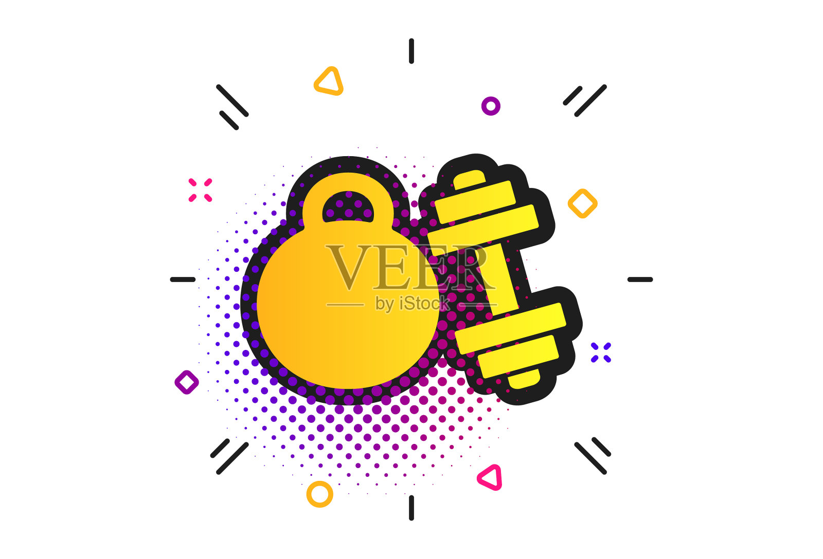 哑铃标志标志健身运动标志图标素材