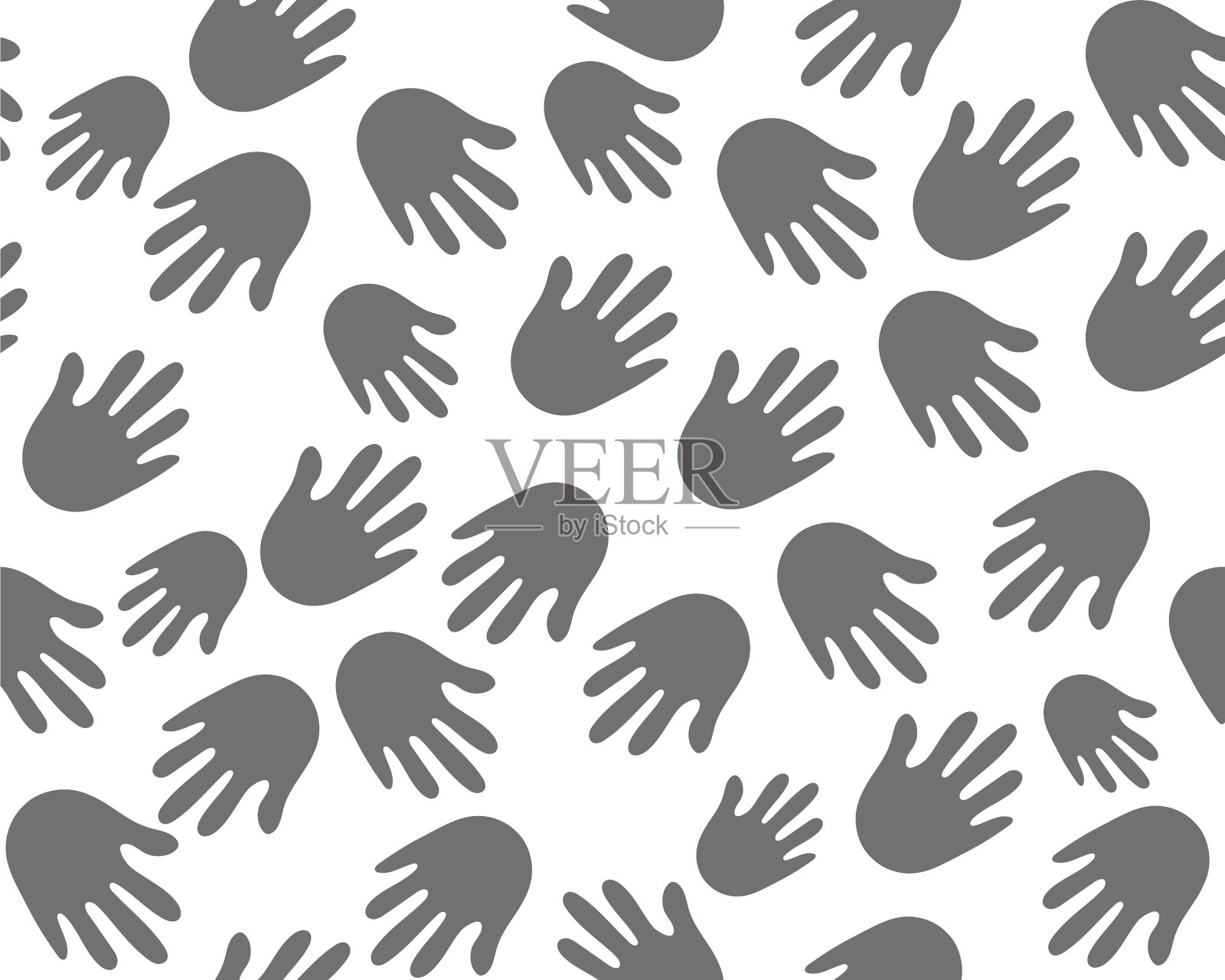 手护理标志模板图标插画图片素材