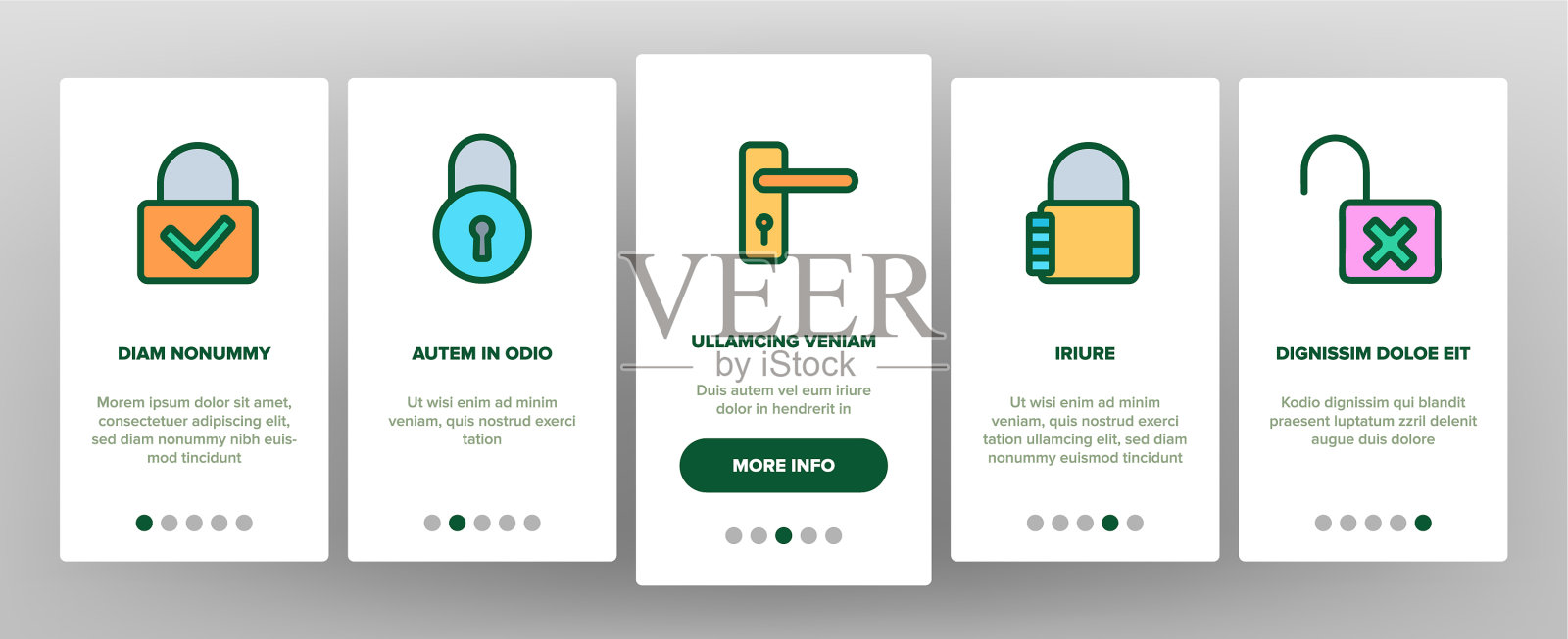 类型锁定元素插画图片素材