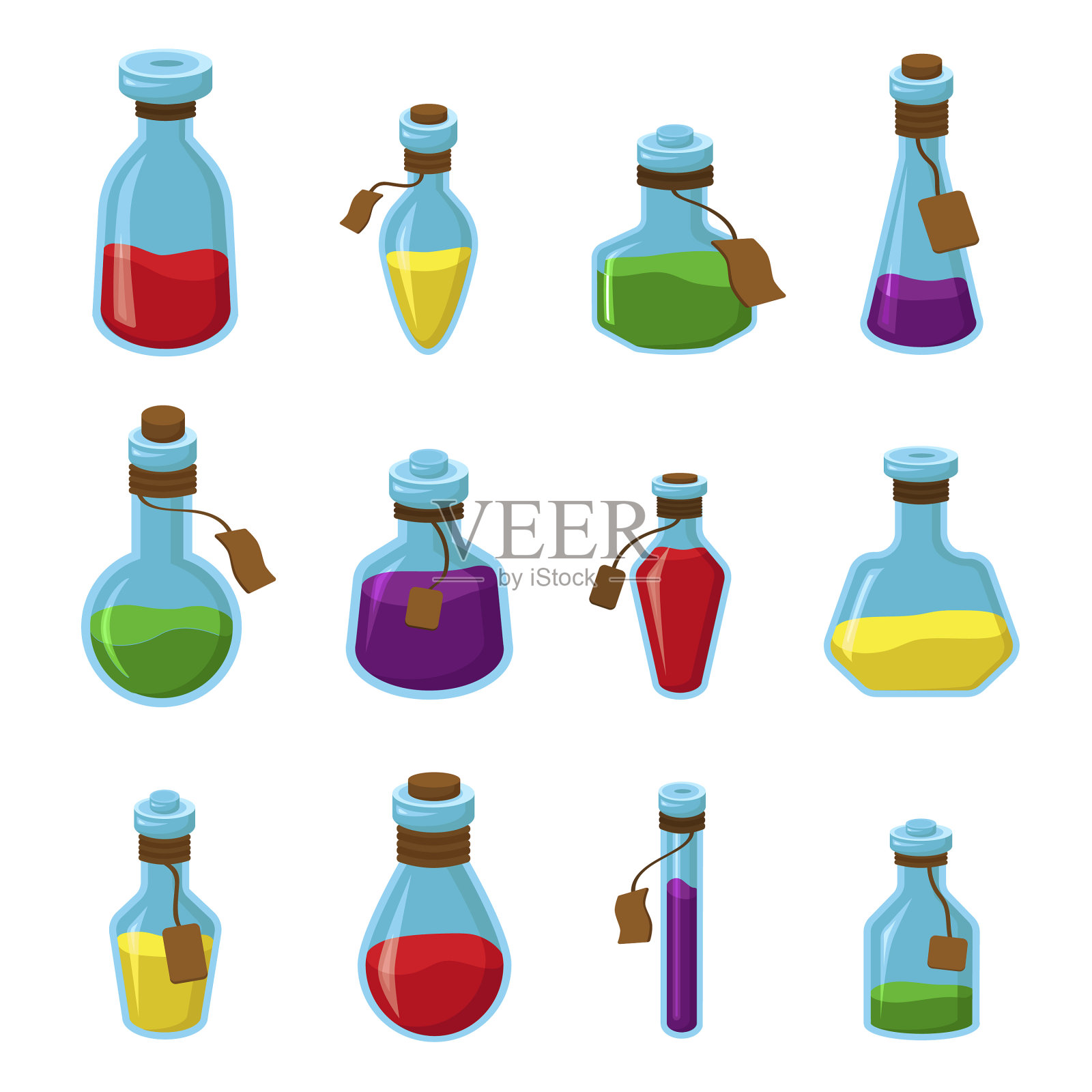 液体平板烧瓶图标素材