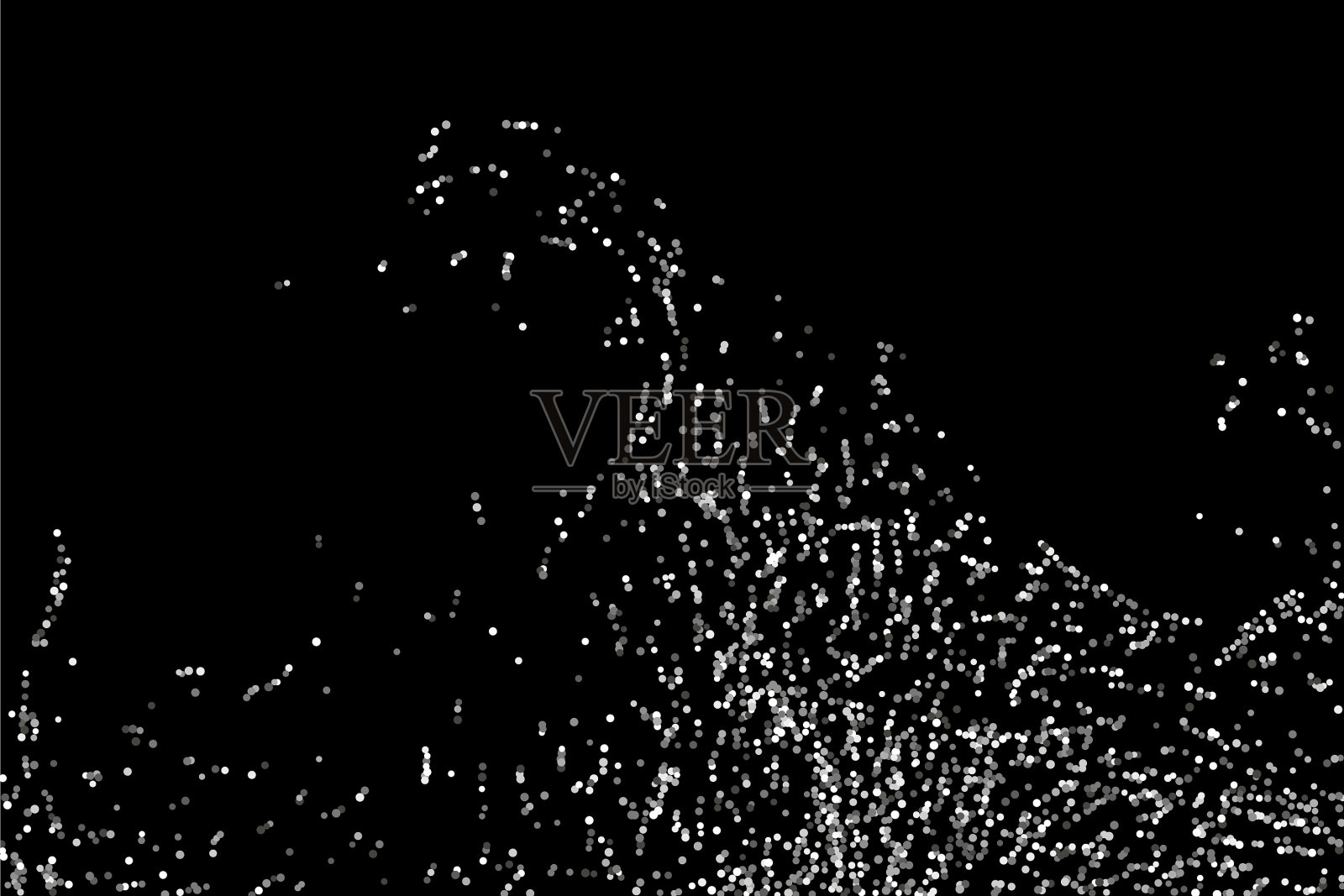 银色闪光纸屑插画图片素材