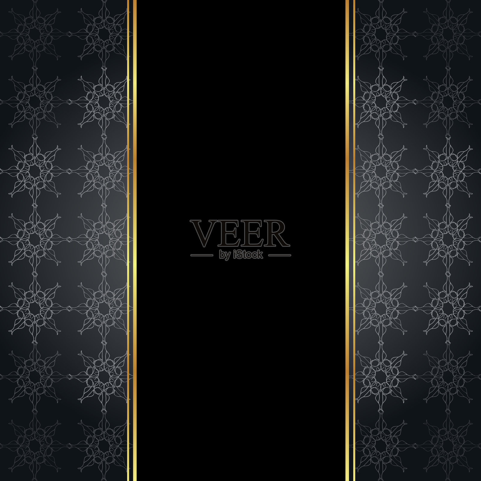 优雅的墙纸，金色的细装饰插画图片素材