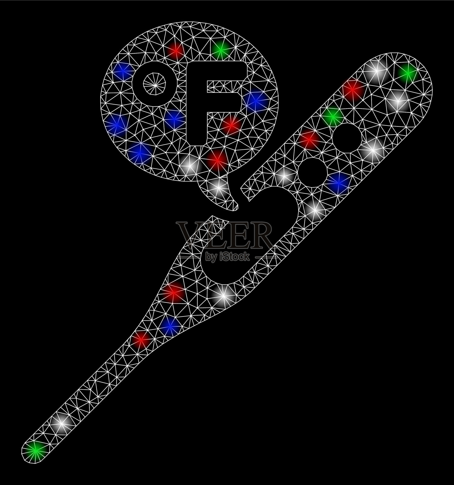 亮网钢丝架用华氏温度插画图片素材