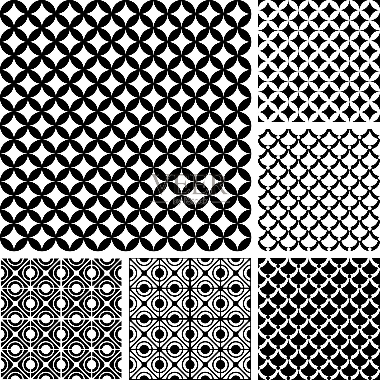 无缝模式设置插画图片素材