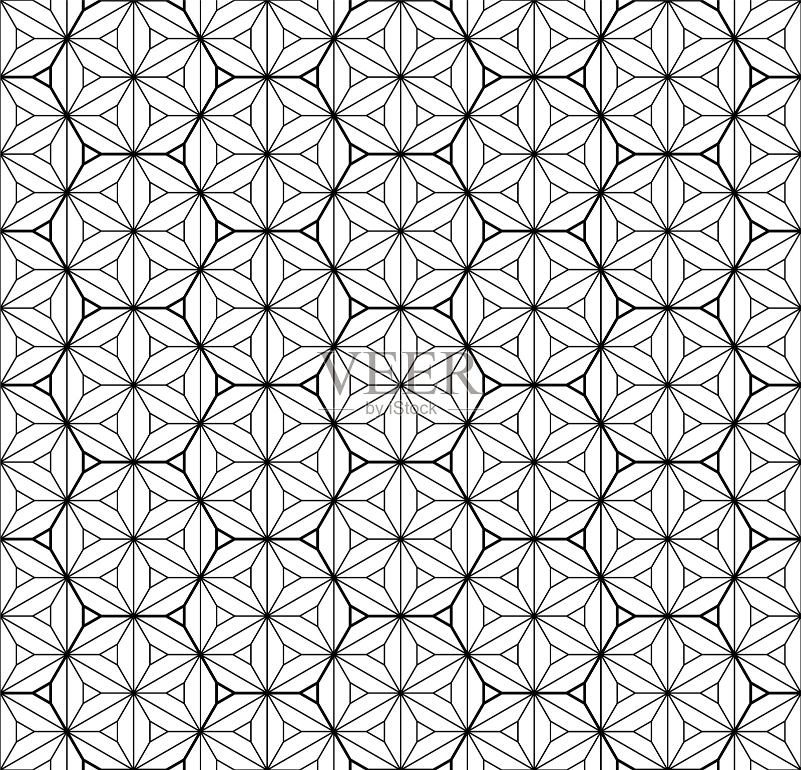 无缝的传统日本几何装饰插画图片素材