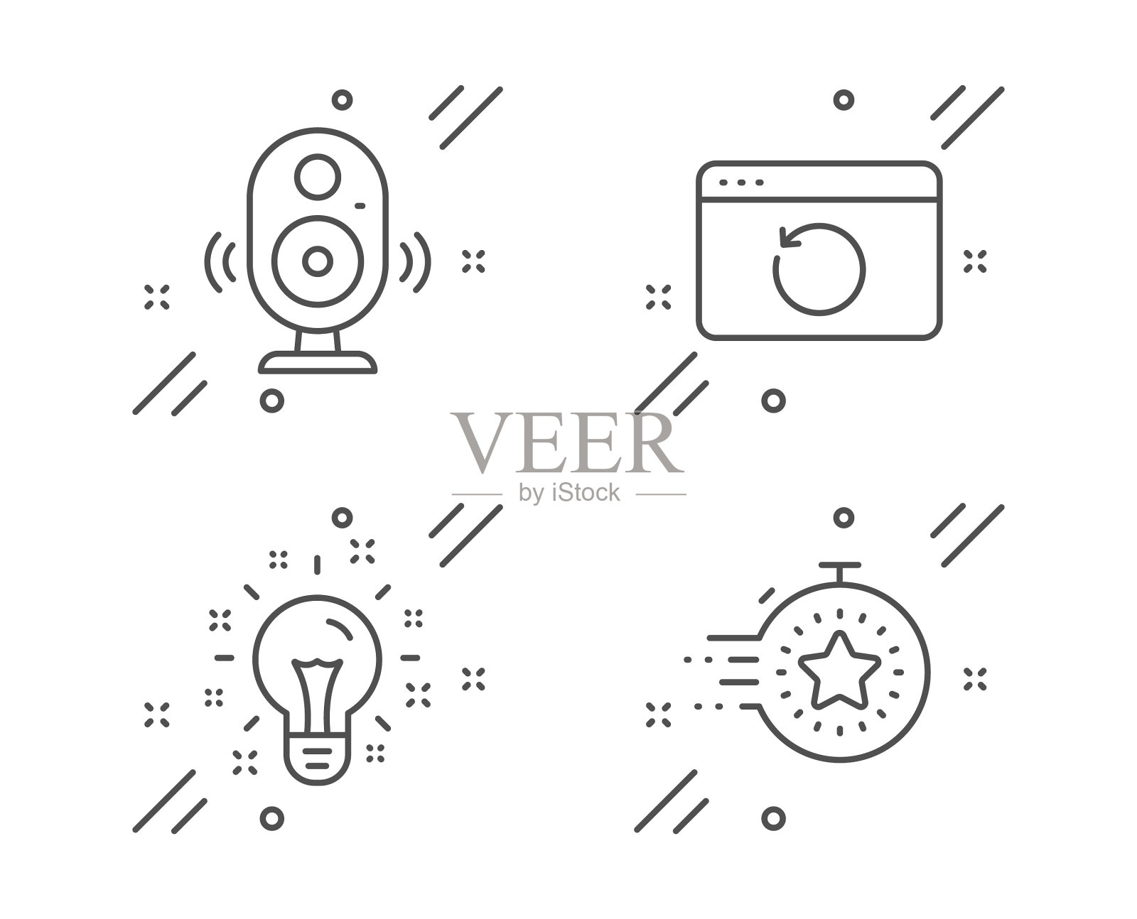 恢复互联网扬声器和想法图标集图标素材
