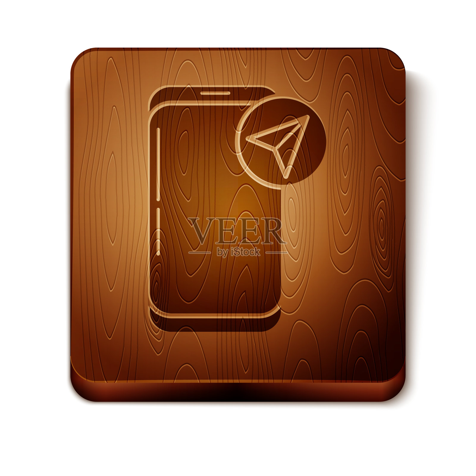 棕色信息图城市地图导航图标图标素材