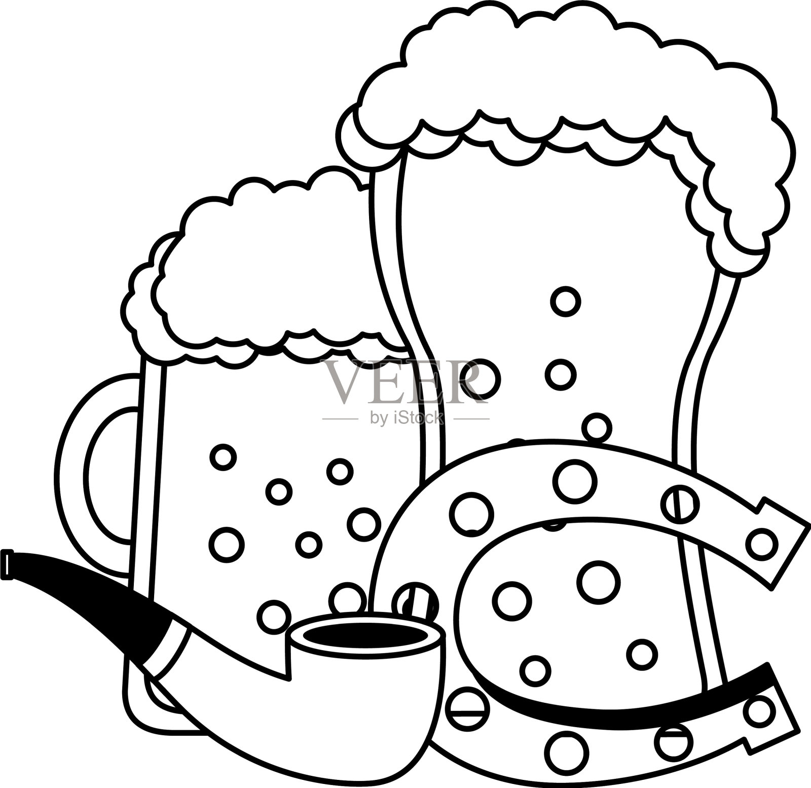 圣帕特里克节快乐设计元素图片