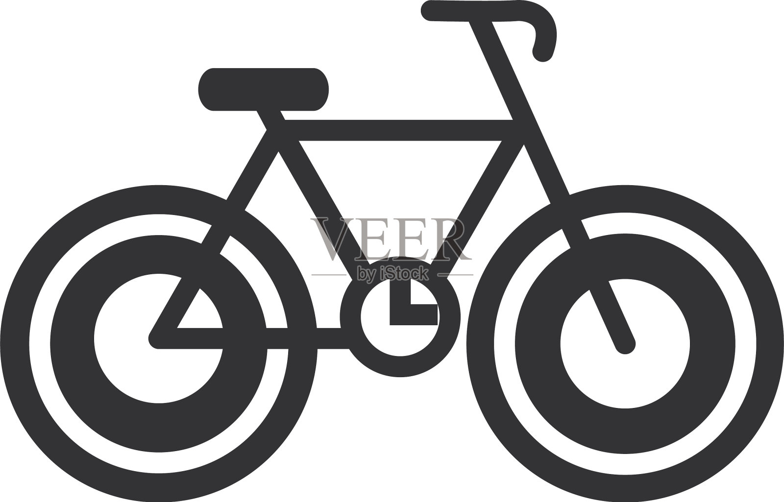 孤立自行车平面设计图标素材