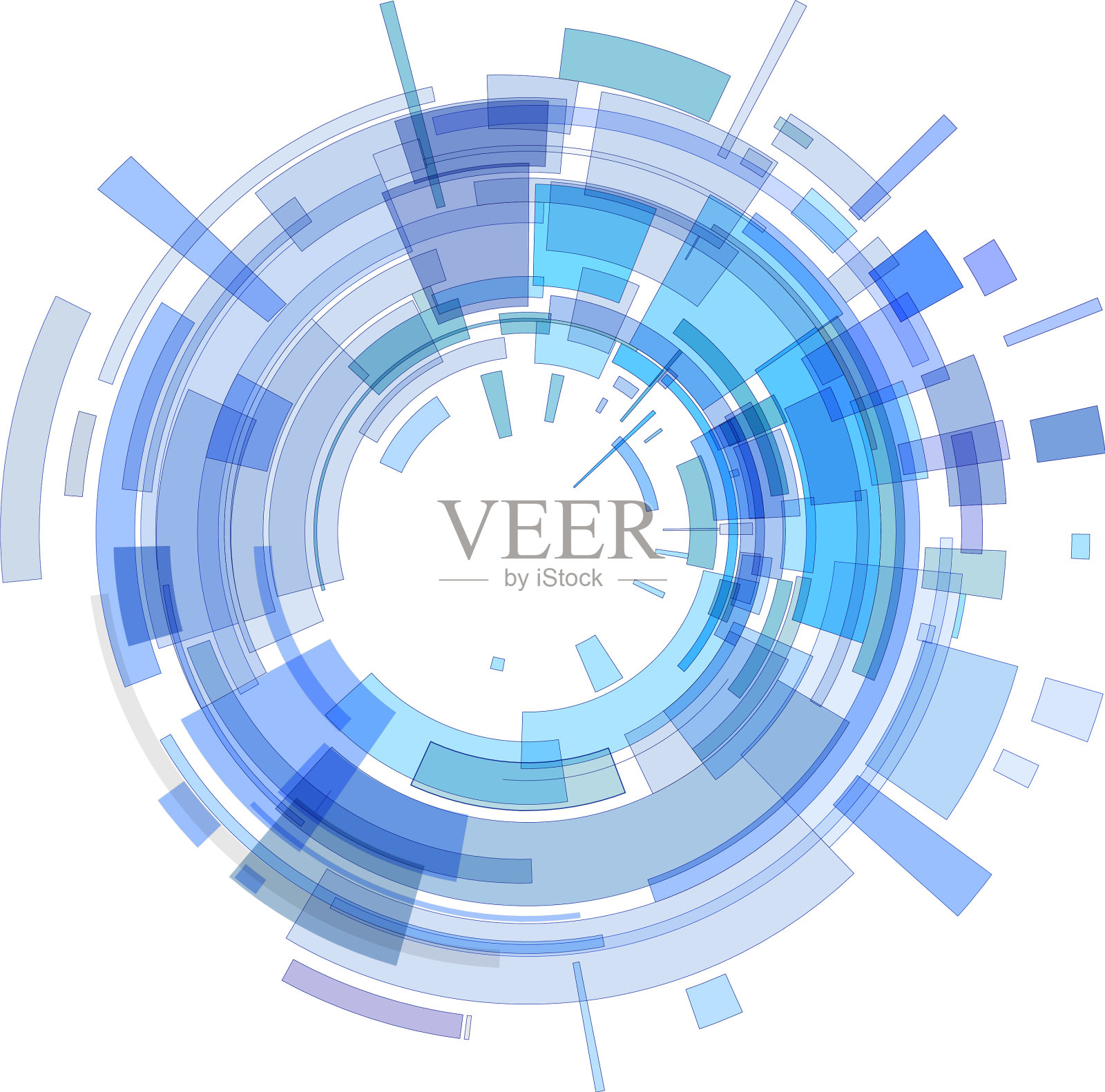 圆浅蓝色几何形状设计元素图片