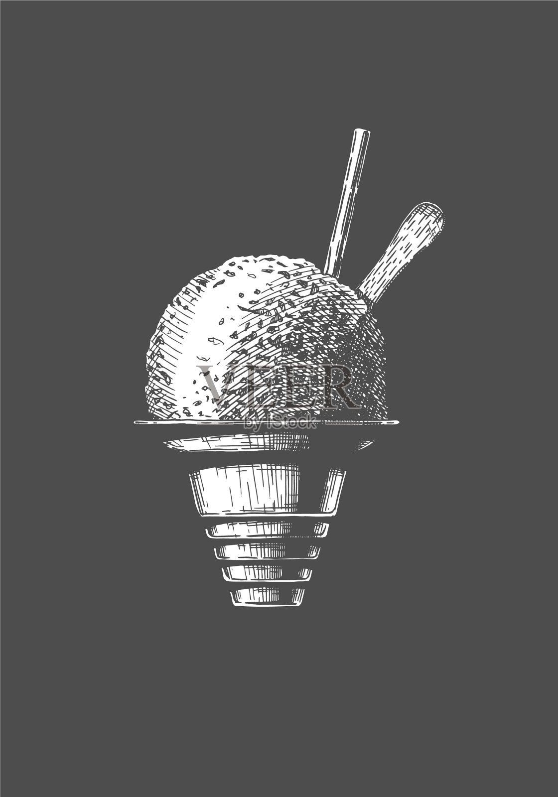 刮冰插画图片素材