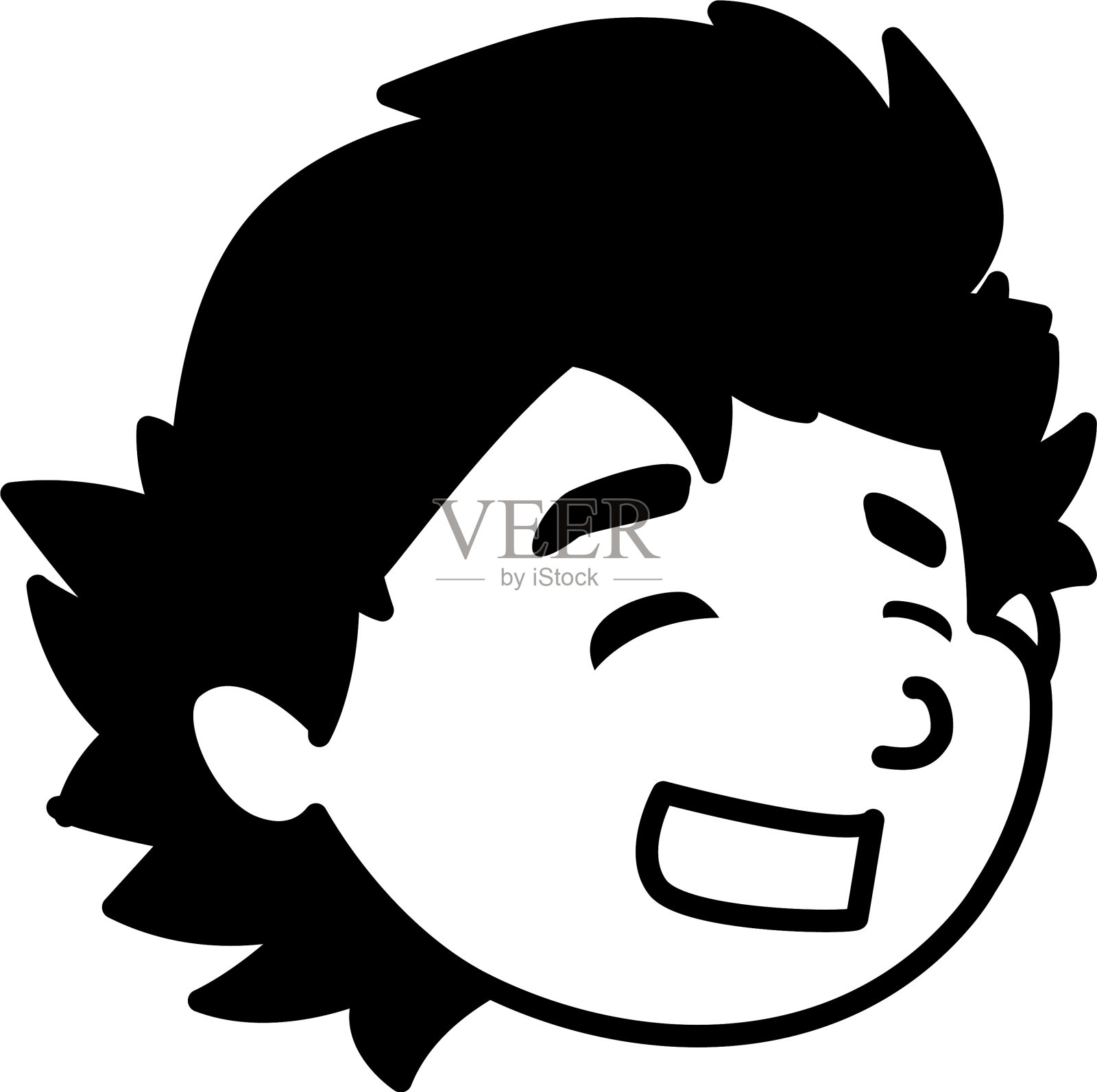 孤立男孩卡通头像设计设计元素图片