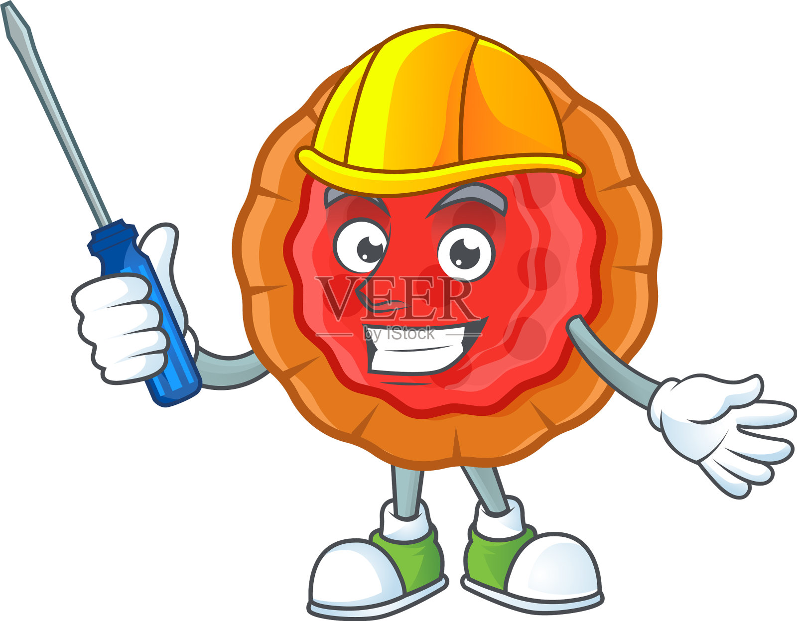 汽车樱桃派卡通人物配设计元素图片