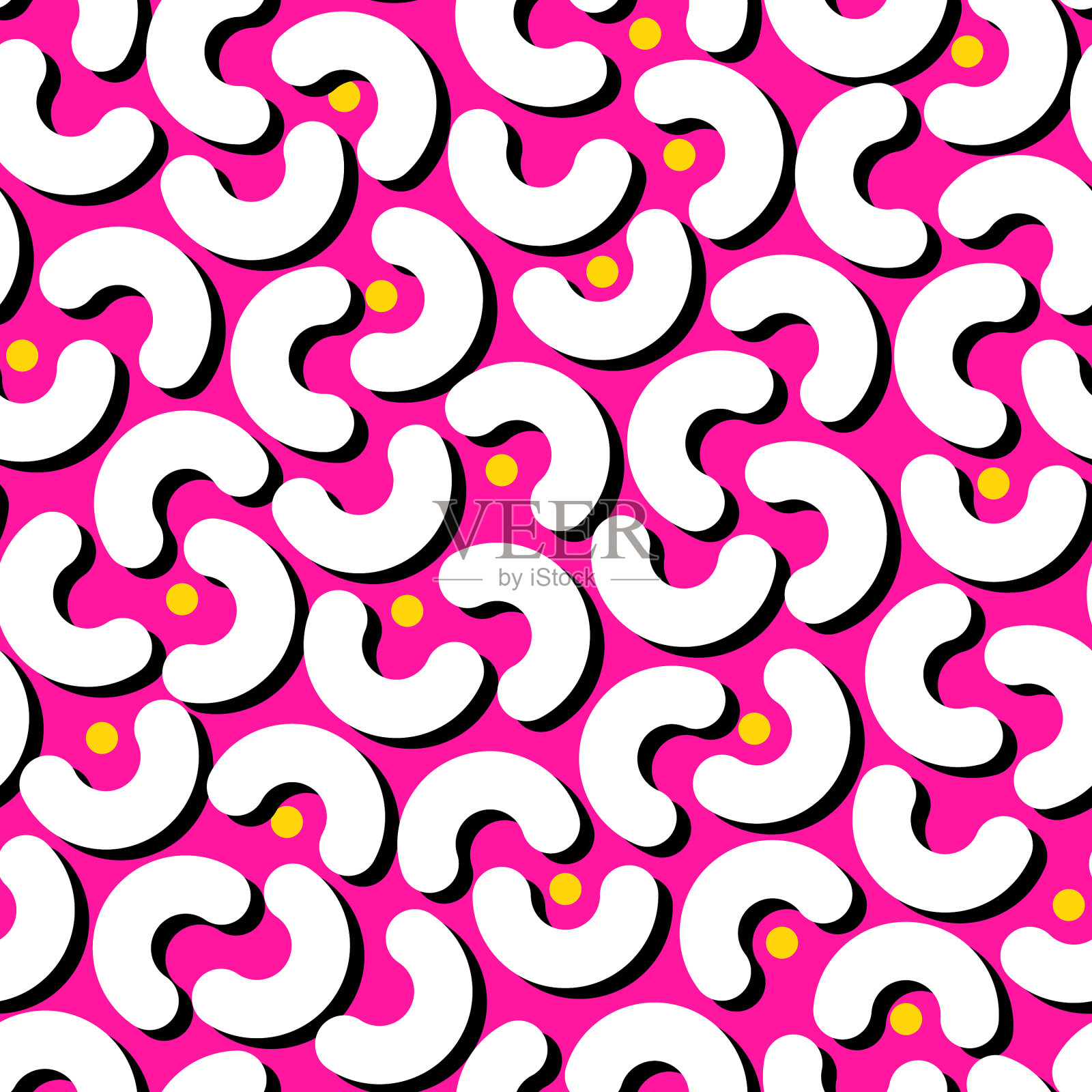 无缝模式与几何笔画插画图片素材