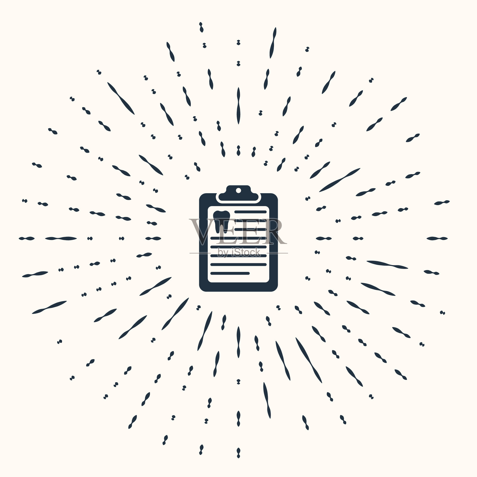 带有牙科卡或病人医疗卡的灰色剪贴板插画图片素材