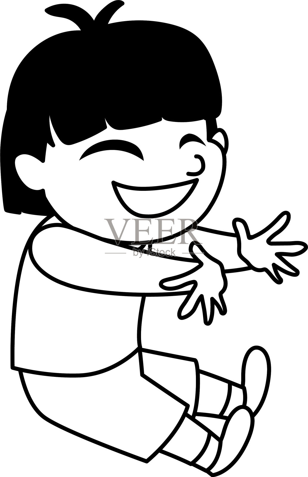 孤立男孩卡通设计设计元素图片