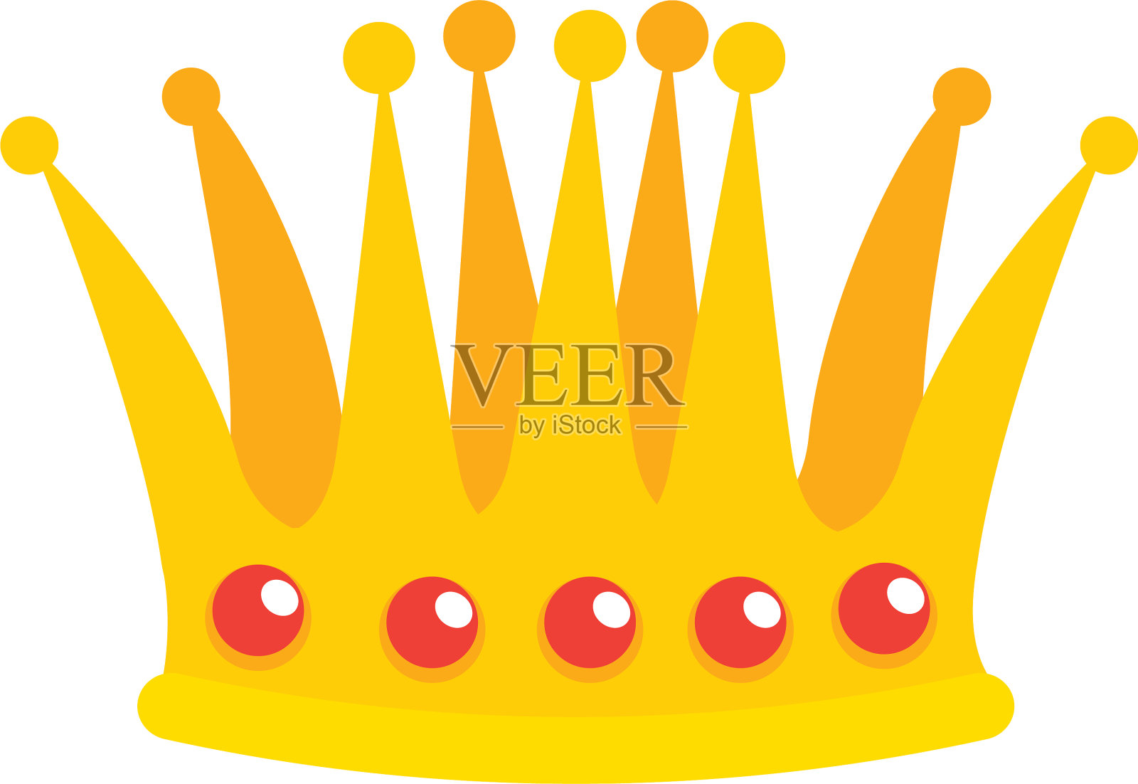 皇冠黄金皇家孤立的图标设计元素图片