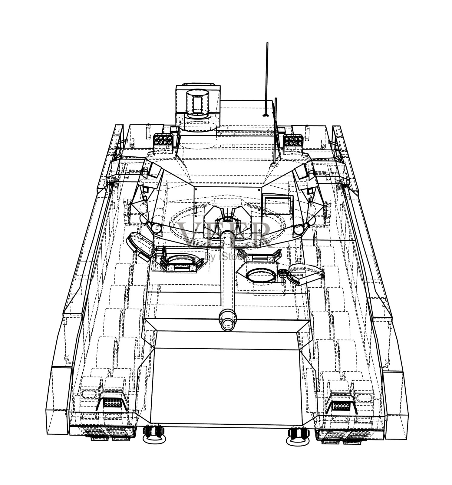 真实坦克蓝图设计元素图片