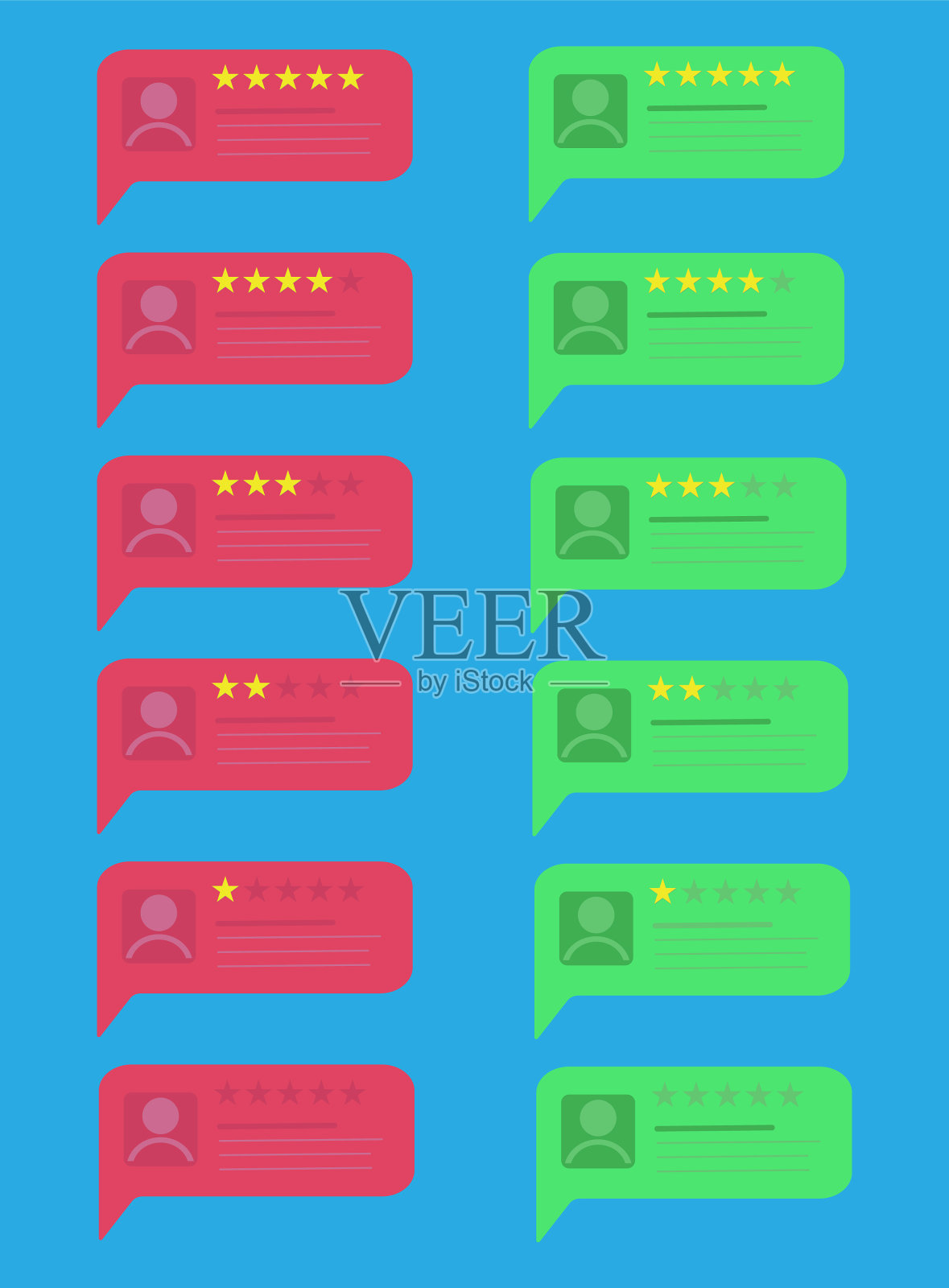 评鑑泡沫评鑑好坏插画图片素材